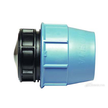 PP čep  Unidelta PN16 za zatvaranje kraja PE cevi u sistemima za navodnjavanje